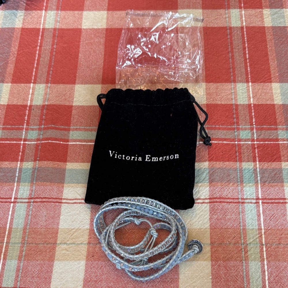 Victoria Emerson Silver and Gray Wrap Bracelet